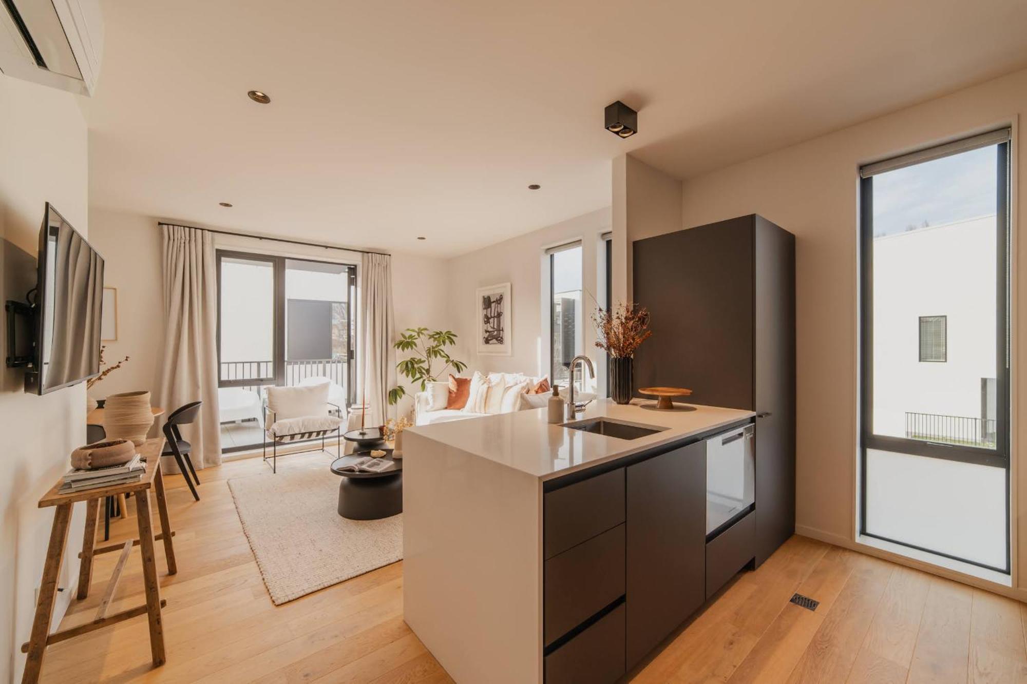 Chic And Contemporary Living At Cambridge Terrace Christchurch Exterior foto